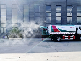 Spraying vehicle operation video